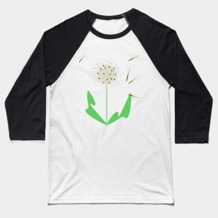 Dandelion Clock, plants and seeds. Baseball T-Shirt